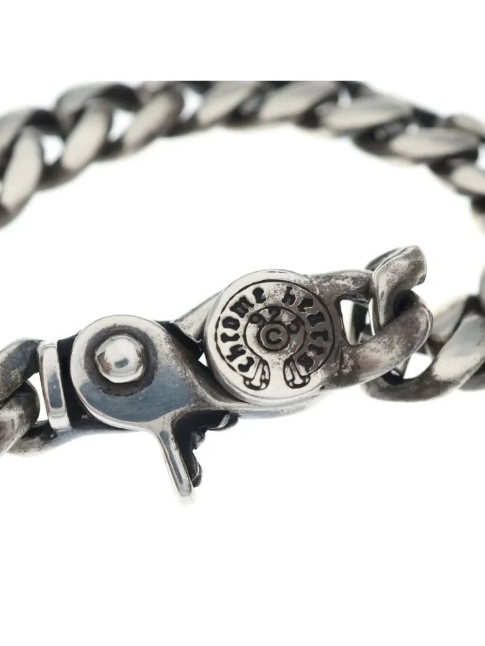 Chrome Hearts Clsc Chn Lnk Sml Classic Link Small Clip Bracelet 18 Links Silver